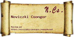 Noviczki Csongor névjegykártya